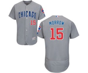 Chicago Cubs #15 Brandon Morrow Grey Road Flex Base Authentic Collection MLB Jersey