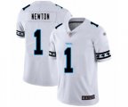 Carolina Panthers #1 Cam Newton White Team Logo Fashion Limited Football Jersey