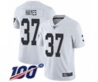 Oakland Raiders #37 Lester Hayes White Vapor Untouchable Limited Player 100th Season Football Jersey