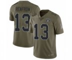 Oakland Raiders #13 Hunter Renfrow Limited Olive 2017 Salute to Service Football Jersey