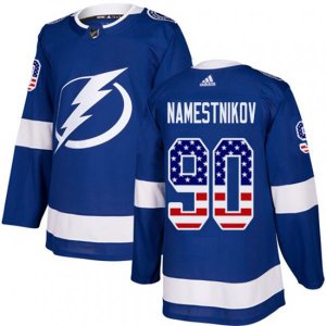 Tampa Bay Lightning #90 Vladislav Namestnikov Authentic Blue USA Flag Fashion NHL Jersey