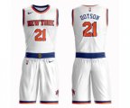 New York Knicks #21 Damyean Dotson Swingman White Basketball Suit Jersey - Association Edition