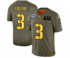 Seattle Seahawks #3 Russell Wilson Limited Olive Gold 2019 Salute to Service Football Jersey