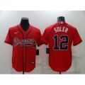Atlanta Braves #12 Jorge Soler Red Nike MLB Jersey
