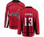 Washington Capitals #13 Jakub Vrana Fanatics Branded Red Home Breakaway NHL Jersey