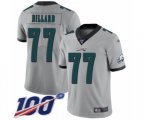 Philadelphia Eagles #77 Andre Dillard Limited Silver Inverted Legend 100th Season Football Jersey
