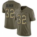 Los Angeles Chargers #32 Branden Oliver Limited Olive Camo 2017 Salute to Service NFL Jersey