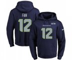 Seattle Seahawks 12th Fan Navy Blue Name & Number Pullover Hoodie