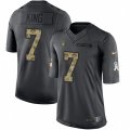 Oakland Raiders #7 Marquette King Limited Black 2016 Salute to Service NFL Jersey