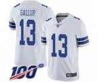 Dallas Cowboys #13 Michael Gallup White Vapor Untouchable Limited Player 100th Season Football Jersey