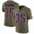 New England Patriots #35 Mike Gillislee Limited Olive 2017 Salute to Service NFL Jersey