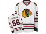 Chicago Blackhawks #56 Erik Gustafsson Authentic White Away NHL Jersey