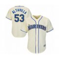 Seattle Mariners #53 Dan Altavilla Authentic Cream Alternate Cool Base Baseball Player Jersey