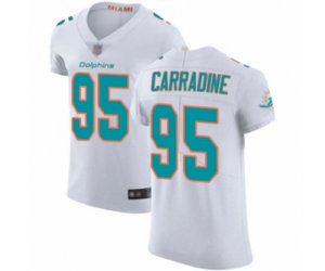 Miami Dolphins #95 Tank Carradine White Vapor Untouchable Elite Player Football Jersey
