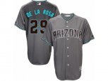 Arizona Diamondbacks #29 Jorge De La Rosa Replica Gray Turquoise Cool Base MLB Jersey