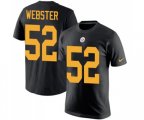 Pittsburgh Steelers #52 Mike Webster Black Rush Pride Name & Number T-Shirt