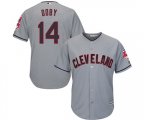 Cleveland Indians #14 Larry Doby Replica Grey Road Cool Base Baseball Jersey