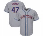 New York Mets Drew Gagnon Replica Grey Road Cool Base Baseball Player Jersey