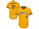 Pittsburgh Pirates #21 Roberto Clemente Gold Flexbase Authentic Collection MLB Jersey