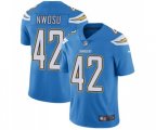 Los Angeles Chargers #42 Uchenna Nwosu Electric Blue Alternate Vapor Untouchable Limited Player NFL Jersey