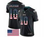 Philadelphia Eagles #10 DeSean Jackson Limited Black Rush USA Flag Football Jersey