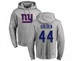 New York Giants #44 Markus Golden Ash Name & Number Logo Pullover Hoodie