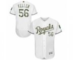 Kansas City Royals Brad Keller Authentic White 2016 Memorial Day Fashion Flex Base Baseball Player Jersey