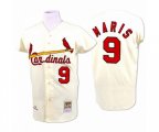 1967 St. Louis Cardinals #9 Roger Maris Replica Cream Throwback Baseball Jersey