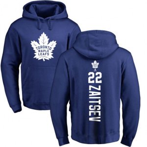 Toronto Maple Leafs #22 Nikita Zaitsev Royal Blue Backer Pullover Hoodie
