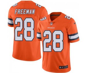 Denver Broncos #28 Royce Freeman Limited Orange Rush Vapor Untouchable Football Jersey