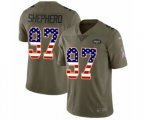 New York Jets #97 Nathan Shepherd Limited Olive USA Flag 2017 Salute to Service NFL Jersey