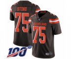 Cleveland Browns #75 Joel Bitonio Brown Team Color Vapor Untouchable Limited Player 100th Season Football Jersey