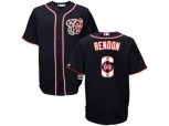 Washington Nationals #6 Anthony Rendon Authentic Navy Blue Team Logo Fashion Cool Base MLB Jersey