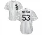 Chicago White Sox #53 Melky Cabrera Replica White Home Cool Base Baseball Jersey