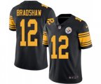 Pittsburgh Steelers #12 Terry Bradshaw Limited Black Rush Vapor Untouchable Football Jersey