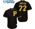 Pittsburgh Pirates Geoff Hartlieb Replica Black Alternate Cool Base Baseball Player Jersey