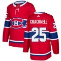Montreal Canadiens #25 Adam Cracknell Authentic Red Home NHL Jersey
