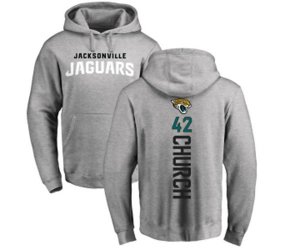 Jacksonville Jaguars #42 Barry Church Ash Backer Pullover Hoodie