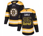 Adidas Boston Bruins #25 Brandon Carlo Authentic Black Drift Fashion NHL Jersey