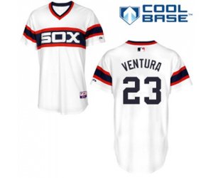 Chicago White Sox #23 Robin Ventura White Alternate Flex Base Authentic Collection Baseball Jersey