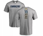 Los Angeles Chargers #55 Junior Seau Ash Backer T-Shirt