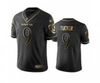 Baltimore Ravens #9 Justin Tucker Limited Black Golden Edition Football Jersey