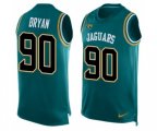 Jacksonville Jaguars #90 Taven Bryan Limited Teal Green Player Name & Number Tank Top Football Jersey