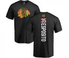 Chicago Blackhawks #35 Tony Esposito Black Backer T-Shirt