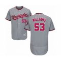 Washington Nationals #53 Austen Williams Grey Road Flex Base Authentic Collection Baseball Player Jersey