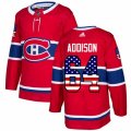 Montreal Canadiens #64 Jeremiah Addison Authentic Red USA Flag Fashion NHL Jersey