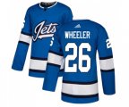 Winnipeg Jets #26 Blake Wheeler Premier Blue Alternate NHL Jersey