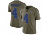 Dallas Cowboys #4 Dak Prescott Limited Olive 2017 Salute to Service NFL Jersey