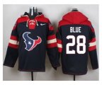 Houston Texans #28 Alfred Blue Navy Blue Player Pullover Hoodie