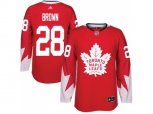 Toronto Maple Leafs #28 Connor Brown Red Team Canada Authentic Stitched NHL Jersey